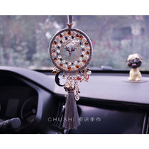 First-known hand-made ins catcher dream Net car pendant all the way safe handmade material diy Crystal tassel car hanging decoration