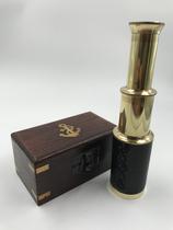 Sailor overseas hand made with wooden box home decoration nautical handheld pirate brass telescope
