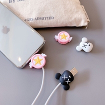 Apple 11 phone special data line protective sleeve anti-snapping charging wire instrumental head bite oppo Huawei vivo Android nova7 cute winding line Xiaomi ipad cartoon styling iphon