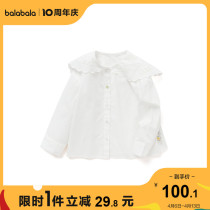 (stores shipping) Balabala baby shirt spring 2022 new childrens shirt sweet and beautiful child girl