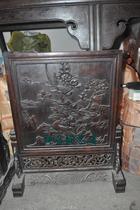 Ancient wooden handicrafts wooden screen engraved exquisite pattern insertion screen large screen antique old screen 1cm