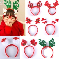 Christmas headband Christmas headbuckle hairband clip cartoon Old Man snowman antler children adult luminous toy