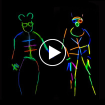 Bending discoloration permanent fluorescent stick human body kindergarten lengthened color concert romantic entertainment baby connector