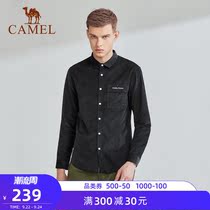 Camel outdoor shirt long sleeve 2021 autumn new casual simple tooling embroidery business shirt top male