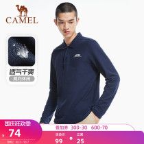 Camel sports polo shirt mens 2021 autumn new long sleeve thin loose T-shirt casual lapel mens tide