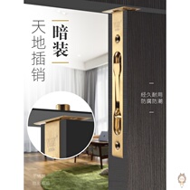 Open large stainless steel concealed double open door invisible large wooden door day stainless door extended dark mother 304