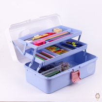 Art toolbox Multifunctional picture box Large three-layer portable childrens painting supplies Primary School students storage Nail Box
