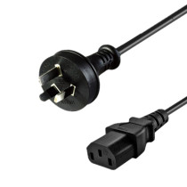 Super short word line computer host line pure copper red yellow blue straight head three-inserts three-hole power cord 0 5 m