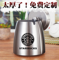 Stainless steel with cover ashtray thickened creative smoke cup Internet cafe Internet cafe anti-fly ash drop ashtray custom gift