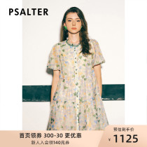 Psalms Womens 2022 Summer New Puff Sleeves Love Print Age Reduction College Style Doll Skirt Dress