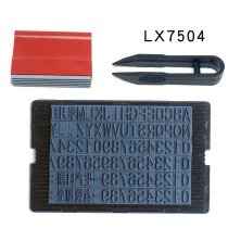 Gmerno rubber character combination seal alphanumeric adjustable certificate production date batch number seal