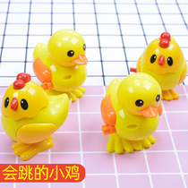 Can run clockwork small animal chicken yellow duck puzzle simulation clockwork jumping chicken clockwork duck winding toy