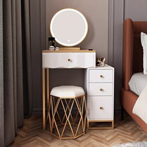 Bedroom small dresser Modern simple Nordic light luxury premium 50 storage cabinet White bedside table 60 makeup table