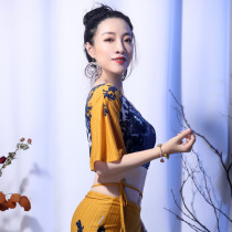 cherrydancer Ji Xiaobai Original Belly Dance Set Blue and White Porcelain Slimming Group Clothing Design 2021 New