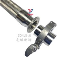 Winery Food Factory special 304 stainless steel high temperature and high pressure quick loading sanitary Chuck metal corrugated braided hose