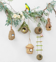 Kindergarten aerial pendant ring micro landscape environment decoration material pendant decoration Forest department pendant Creative birds nest