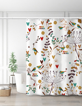 United States imported high-grade thick polyester bath cloth non-perforated bathroom curtain bathroom curtain bathroom bath waterproof curtain
