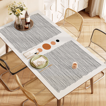 Nordic high-grade leather tablecloth waterproof and oil-proof wash-free household rectangular dining table tea table mat 2021 new