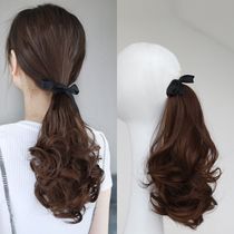 2021 new perm grab clip ponytail short medium long wave curly hair strap wig ponytail braid