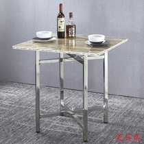 Simple large round table frame foldable stainless steel table leg support table foot table folding table leg table stand stand stand stand stand