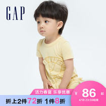 Gap Baby 3D Fun Interactive Pure Cotton Short Sleeve One-piece Clothes 691273 Summer New Child Clothing Bag Fart