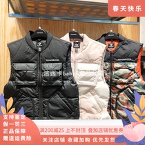 Kuang Wei Mens Black Sports Splicing Casual Down Vest Waistcoat 10021979-A01 10022771