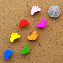 7-color 7-grain wooden feet painting creative I-character Photo cork board pushpin studs decorative tacks colored nails