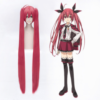 taobao agent Red ponytail, wig, 100cm, cosplay