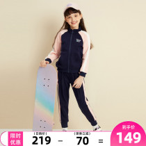 Desmaid girls spring clothing sports suit 2022 new childrens spring and autumn ocean womens big children dress trendy casual vewear