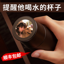 Small water monster smart thermos cup men and women portable 316 stainless steel high grade water Cup boys high value ins Wind