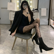 The owners own style 2021 spring and autumn and summer net red with the same trendy stockings female sexy black lace pantyhose