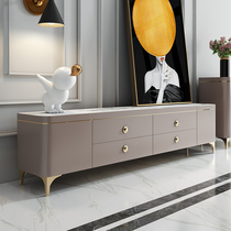 Light luxury wind rock plate coffee table TV cabinet combination Post-modern household living room simple cabinet Marble set coffee table