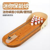 Mini wooden bowling table game toys parent-child interactive games children birthday gifts for friends classmates