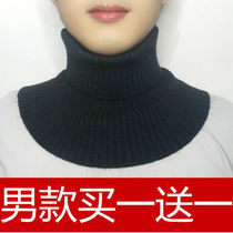 Scarf mens winter warm and thickened cervical neck sleeve all-match scarf riding cold-proof scarf knitted woolen scarf