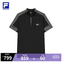 FILA ATHLETICS FILA Mens Short Sleeve T-Shirt 2021 New Golf Casual Stand Collar Top
