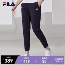 FILA Fila official womens knitted trousers 2021 summer new straight pants breathable casual sports pants womens pants
