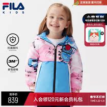 FILA KIDS FILA children's clothing girls cotton-padded jacket 2022 spring new children's foreign style full of antibacterial coat tide