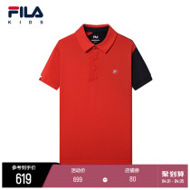 FILA KIDS Filaboy clothing children short sleeve polo shirts 2022 Spring new mens big boy sports blouses