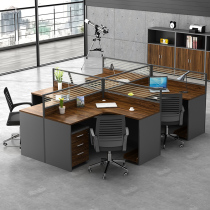 Screen staff desk simple modern 4 6 double staff table and chair combination financial room furniture work space