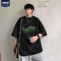 Half-sleeve T-shirt for mens summer net red exploits in European and American loose hip-hains short sleeve clothes Chauffaters big code sweatshirts