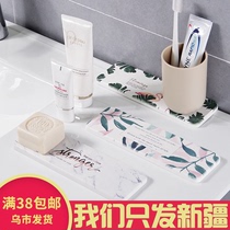 Diatomaceous Earth absorbent pad soap box sink sink creative diatom mud toothbrush wash cup soap box drain soap tray