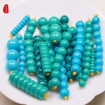 Dawn专用文玩堂：绿松石组合 高瓷绿度母绿松石散珠-高瓷绿度母绿松石散珠促销价格、高瓷绿度母绿