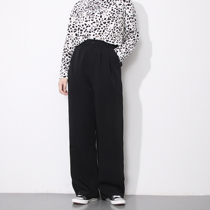 Micro Fat Big Code Western Dress Pants Woman Spring Summer Straight Barrel Loose Fat Mm High Waist Display Slim Fit 100 Lap Casual Broadlegged Pants