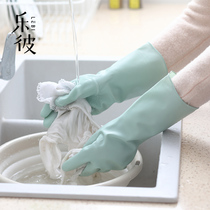 Household gloves Rubber thin kitchen dishwashing brush pot waterproof household washing clothes cleaning does not hurt the hand household artifact