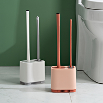 Silicone toilet brush no dead corner washing toilet artifact brush wall-mounted household toilet cleaning brush