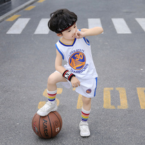 Childrens basketball suit set Boys  sports two-piece set Primary school performance training suit Baby summer cotton jersey