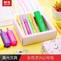 Morning Light stationery Fox Xili six-color single-head marker highlighter hand book student key marker AH22506