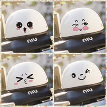 Cute expression helmet stickers car motorcycle decorative stickers Waterproof calf half helmet four seasons helmet stickers