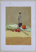 Color still life sketching half open 2K vegetable combination Gouache still life copying silent painting Academy of Fine Arts artist color painting