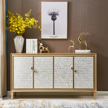 American Light Lavish Living Room Dining Side Cabinet Multifunction Storage Door Hall Cabinet Modern Mirror Decoration Hyun Guan Cabinet Entrance Shoe Cabinet